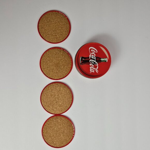 Vintage 1999 Coca-Cola Collectible Tin Coaster Set Pilot, Astronaut, Mom, Child - Picture 6 of 16